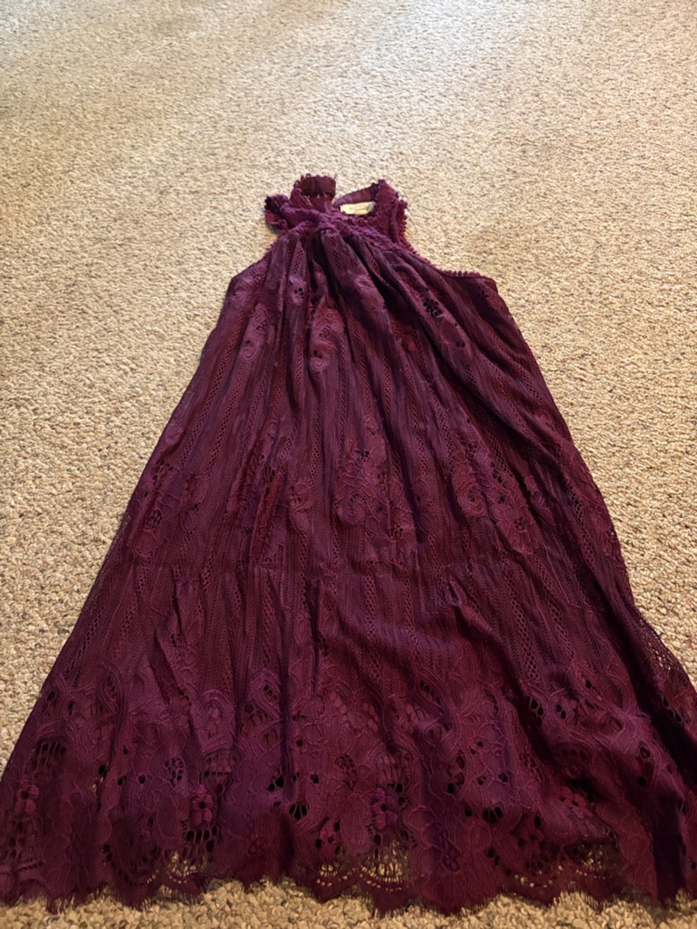 Taylor & Sage Lace Dress in Burgundy